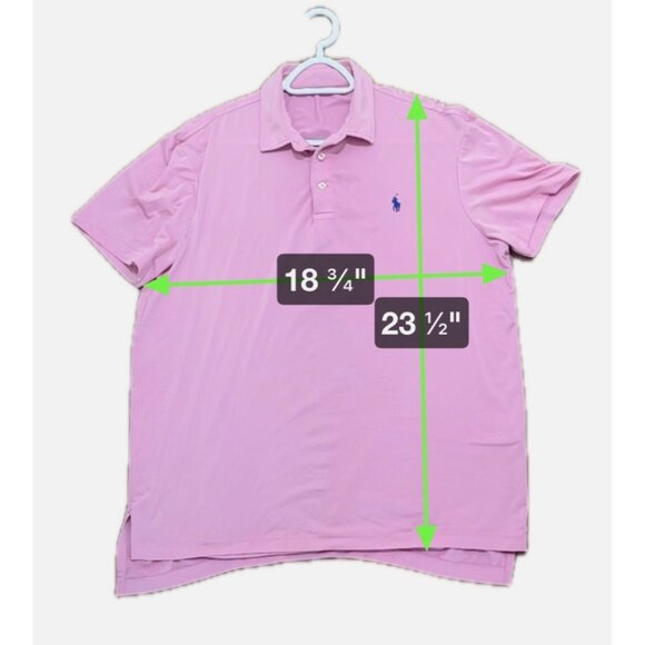Ralph Lauren Mens Pink Polo Shirt Size L Cotton Blend - Picture 7 of 7